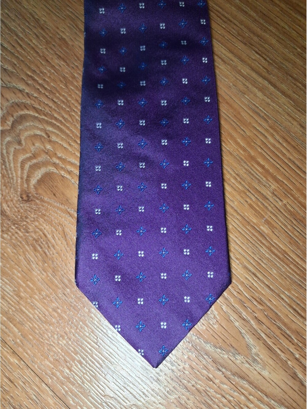 Brooks Brothers Silk Tie Purple Floral Woven in Italy